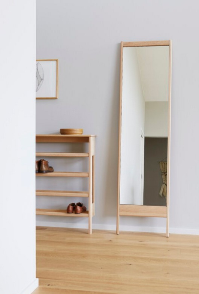 Form & Refine A Line Mirror White Oiled Oak